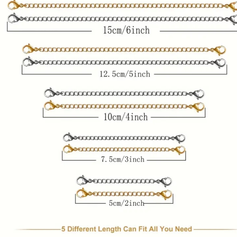 Gold & Silver Chain Extension - Picture 2 of 2